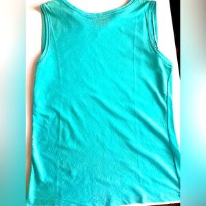 DKNY Turquoise Sleeveless Tank Top, Small
